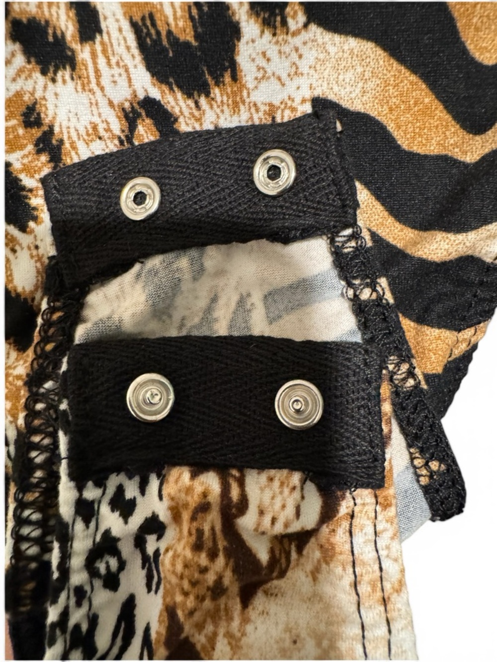 AKIRA Hooded Animal Print Long-Sleeve Bodysuit - Picture 11 of 14